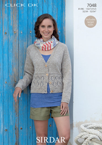 Women's Cardigan in Sirdar Click DK - 7048 - Downloadable PDF