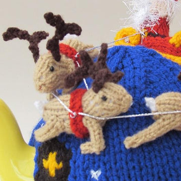 Santas sleigh ride tea cosy