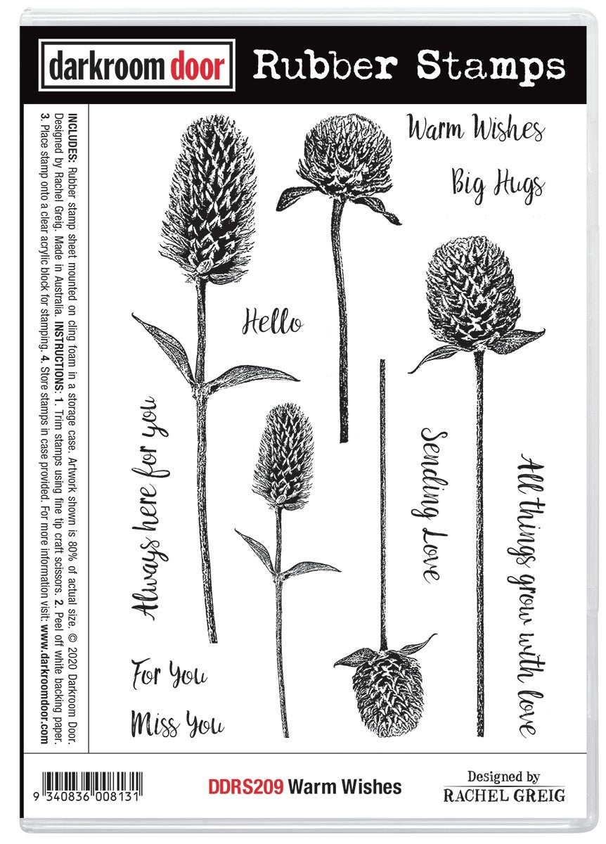 Darkroom Door Cling Stamps 7.3"X5.1" - Warm Wishes