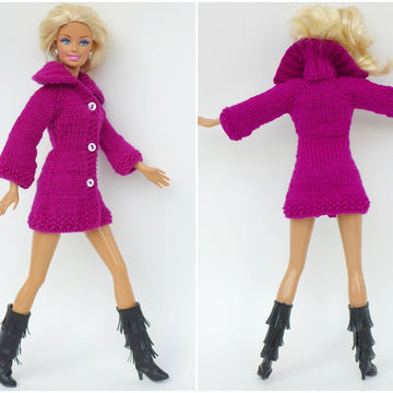 Strickjacke und Mütze für kleine Puppen