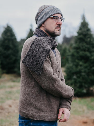 Open and Fold Cabled Scarf
