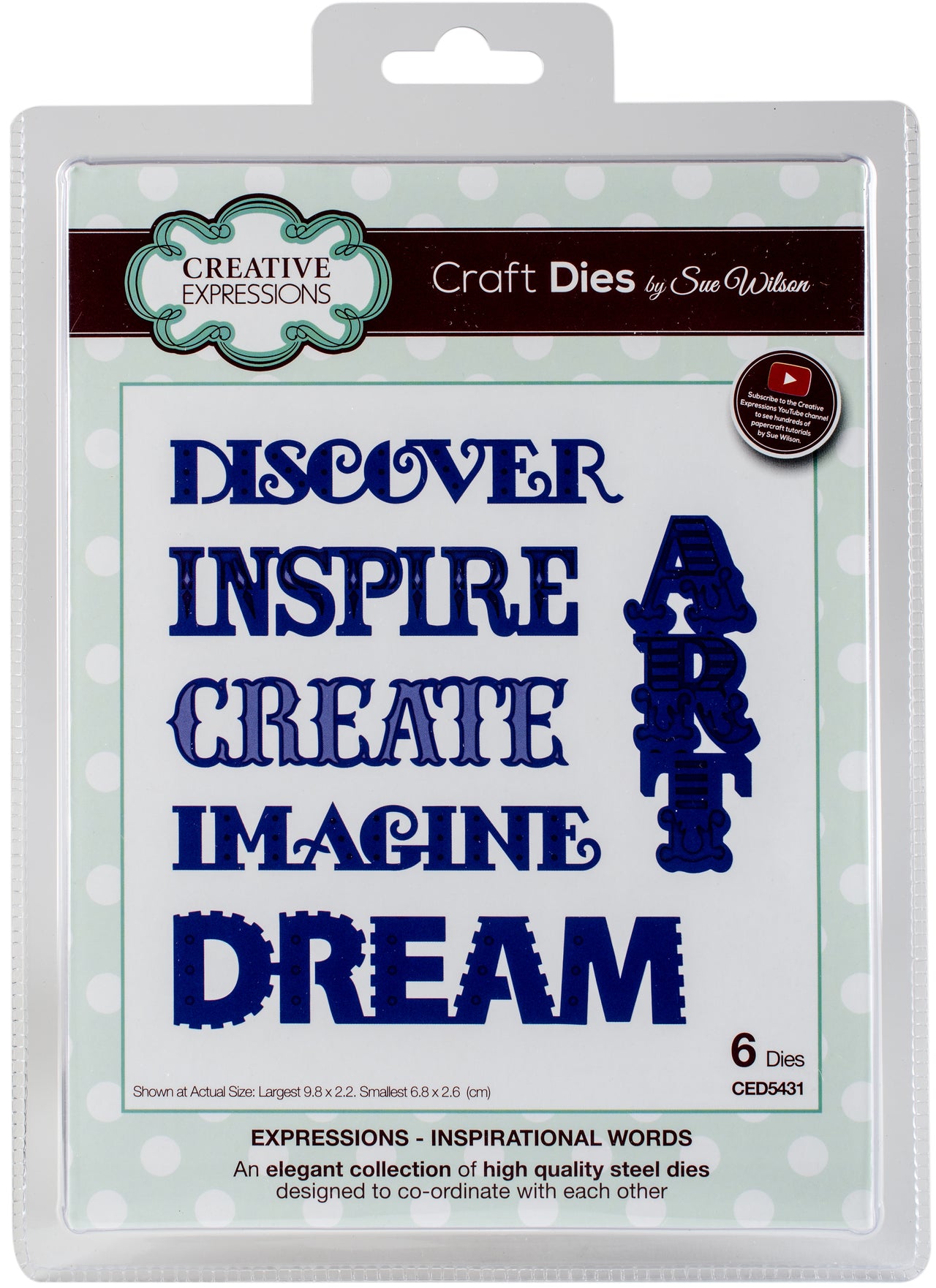 Creative Expressions Craft Dies By Sue Wilson - Expressions-Inspirational Words
