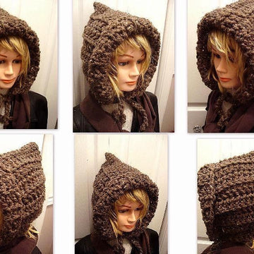 505, CROCHET PIXIE HOOD, age 5 to adult