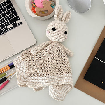 Bunny Baby Lovey Blanket & Rattle Crochet Pattern PDF – Cute Stuffed Toy Tutorial