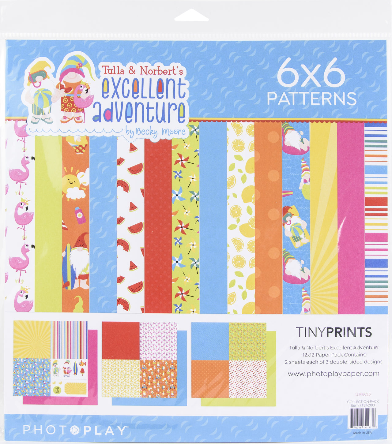 Photoplay Paper PhotoPlay Quad Paper Pack 12"X12" - Tulla & Norbert's Excellent Adventure