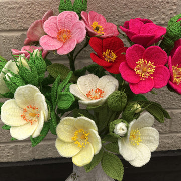 Rugosa Rose Crochet Pattern