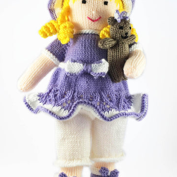 Molly knitted doll with teddy bear 19018