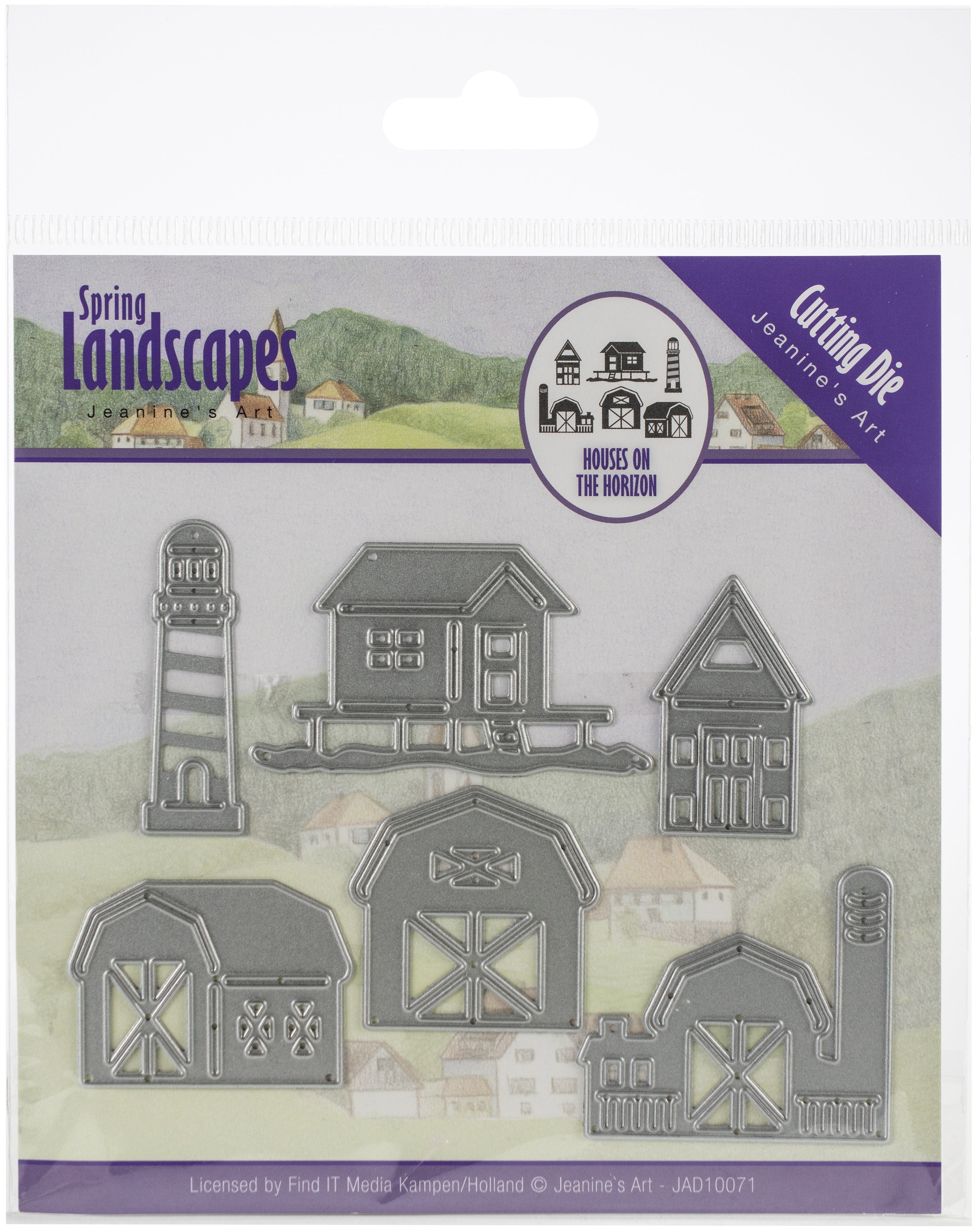 Find It Trading Jeanine's Art Die - Houses On The Horizon