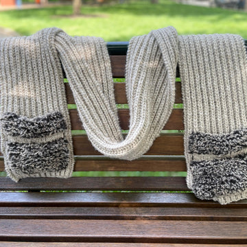 Furry Pocket Brioche Scarf