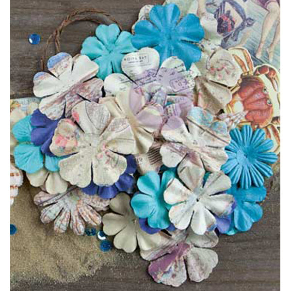 Prima Marketing Mulberry Paper Flowers - Port Of Monaco/French Riviera, 36/Pkg