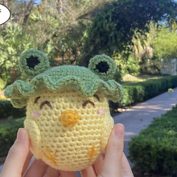Chick With Frog Hat