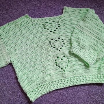 Crochet Easy Heart Sweater Pattern