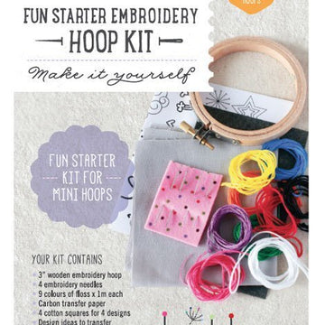Dandelyne Fun Starter Mini Embroidery Kit - 7.5 x 7.5cm