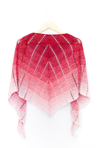 Raspberry Croissant Shawl