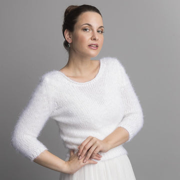 Cozy knit sweater 3/4 sleeve