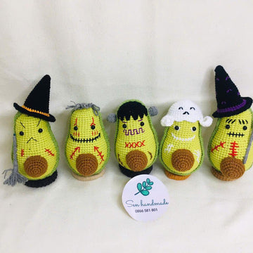 Avocado Halloween Edition- Crochet pattern _ PDf file- English