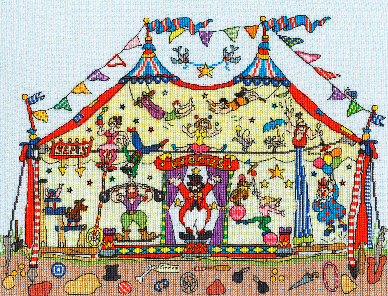 Bothy Threads Cut Thru' Big Top Cross Stitch Kit - 34cm x 36cm