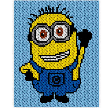 C2C Minion Baby Stroller Blanket Crochet Pattern