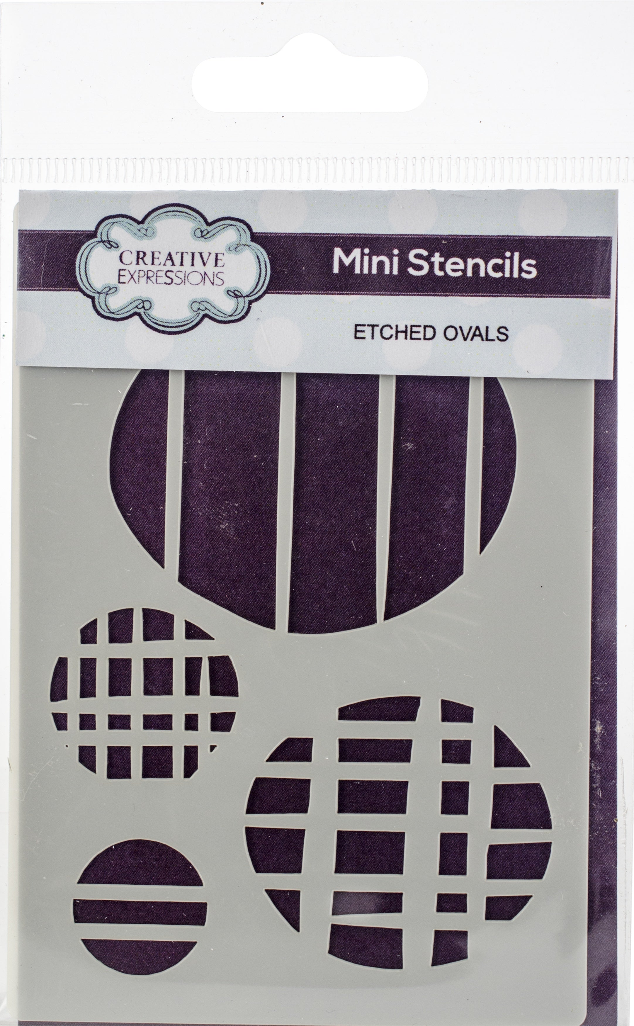 Creative Expressions Mini Stencil - Etched Ovals