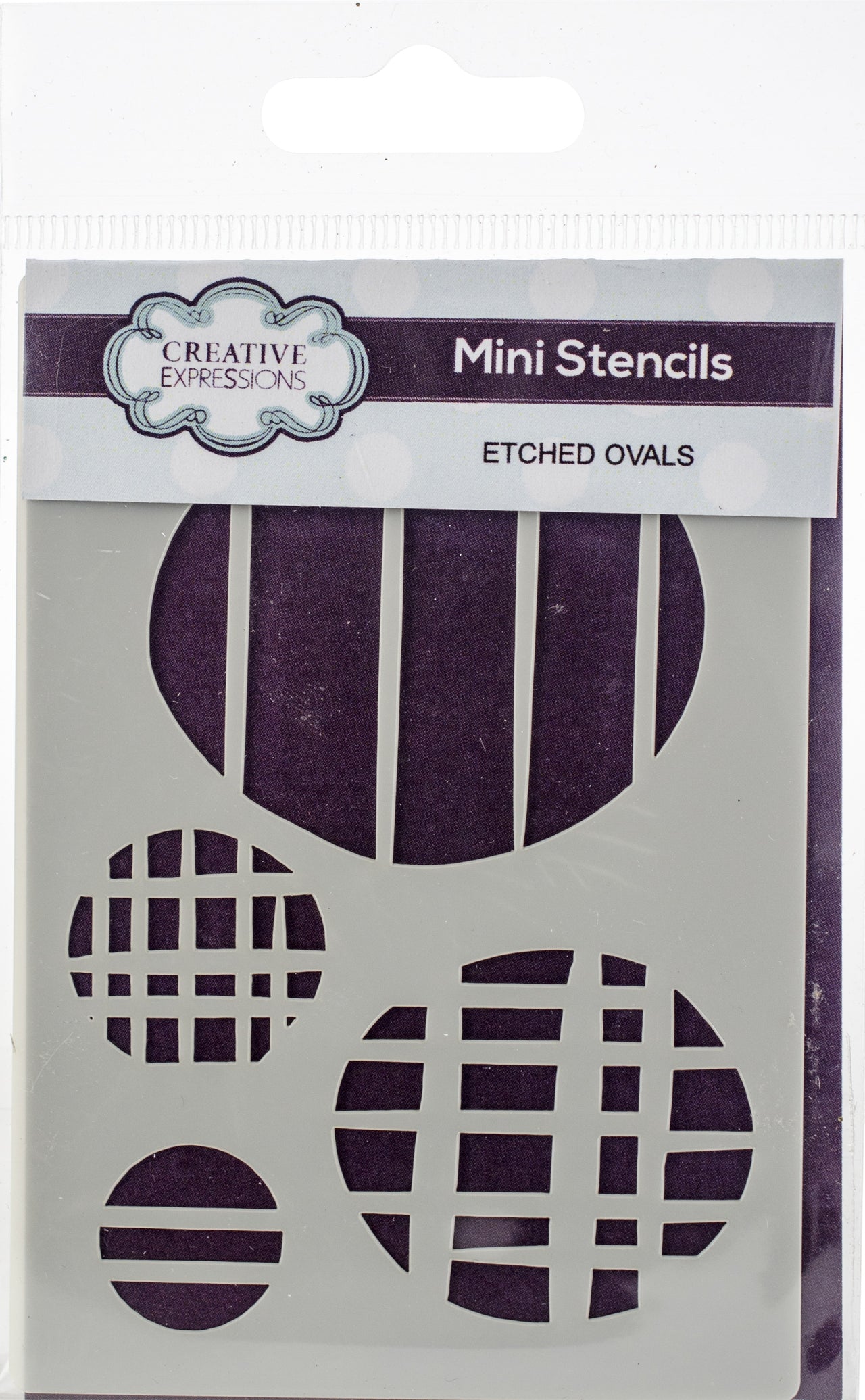 Creative Expressions Mini Stencil - Etched Ovals