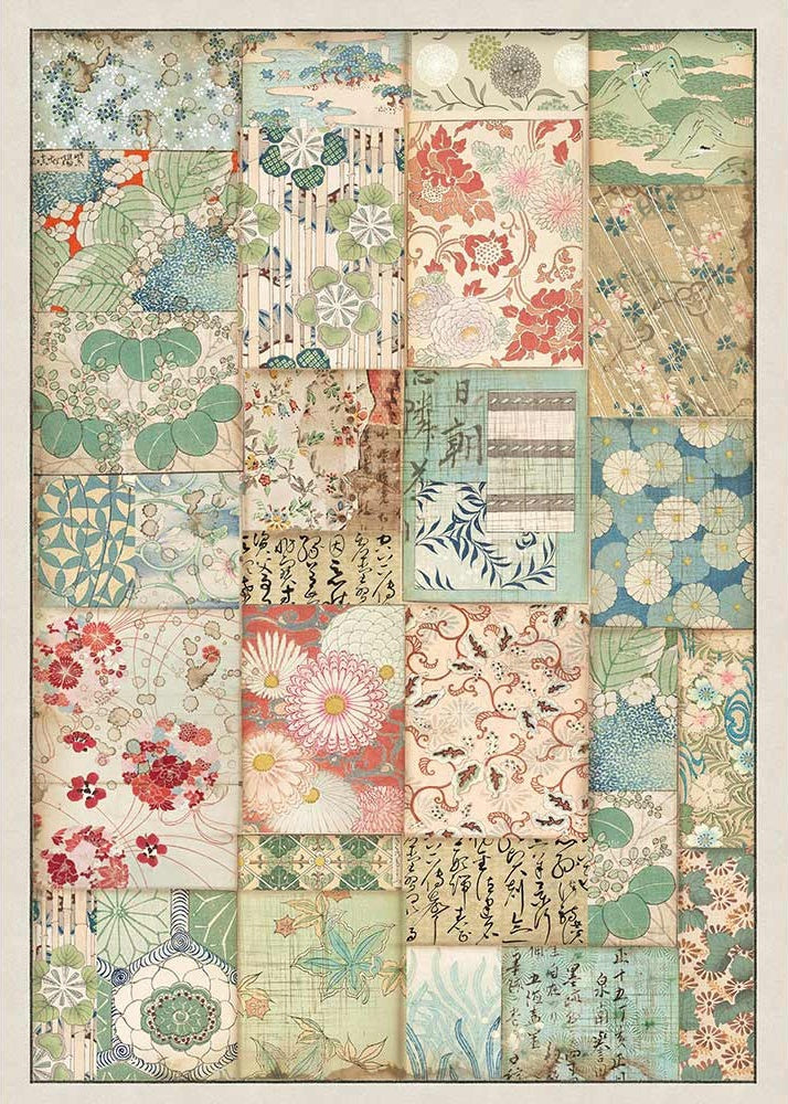 Stamperia Intl Stamperia Rice Paper Sheet A4 - Patchwork