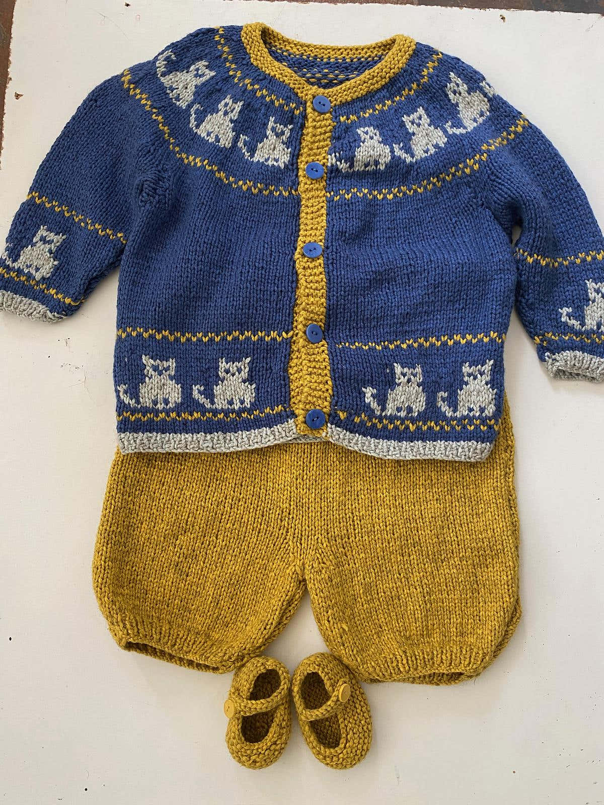 Baby/Toddler Yoked Cardigan with shorts and Shoes