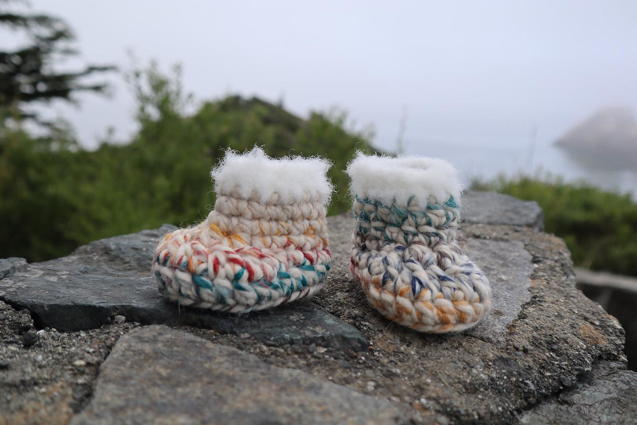Surfer Baby Crochet Booties
