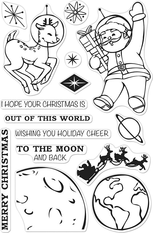 Hero Arts Clear Stamps 4"X6" - Out Of This World Christmas