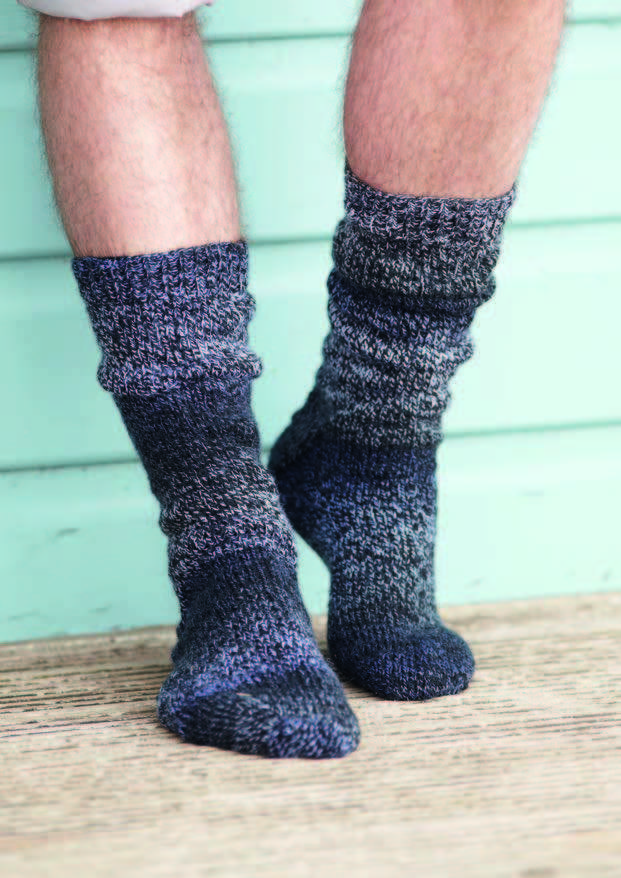 Ribbed and Stocking Stitch Socks in Hayfield Illusion DK - 7935 - Leaflet