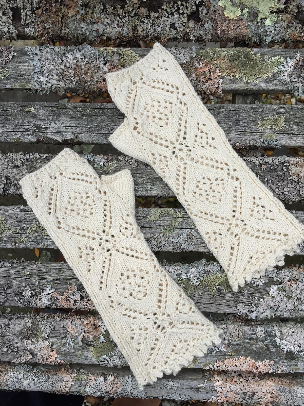 Honeysuckle Fingerless Mitts