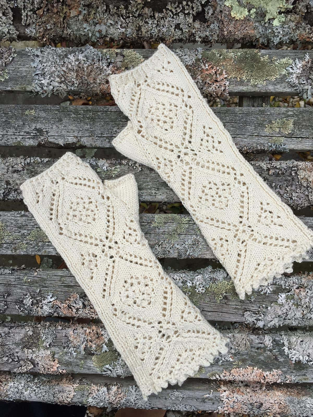 Honeysuckle Fingerless Mitts