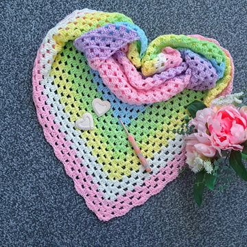 Crochet Vintage Pretty Prism Shawl Pattern/Tutorial