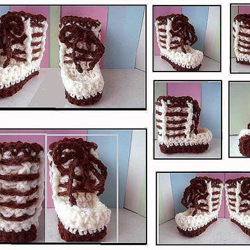 644, LACED MUKLUK BOOTIES OR SLIPPERS