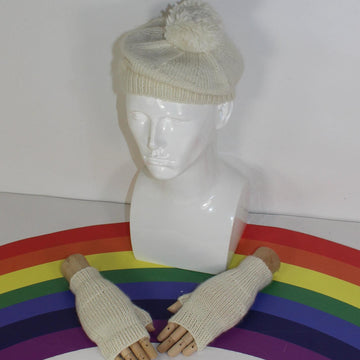 Adult Teen Aran Tam O' Shanter & Gloves