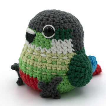 Amigurumi Green-Cheek Conure Parrot