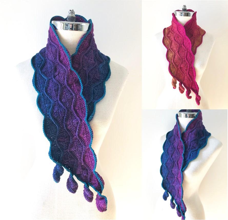 Elegant Leaves Accent Scarf