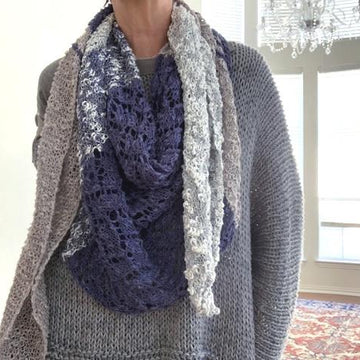 Casual delft shawl
