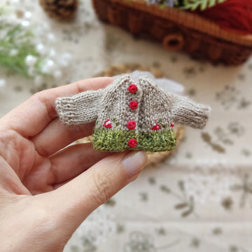 Fly Agarics sweater for Little Sister Maileg Mouse