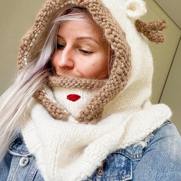 Rudolph reindeer hood