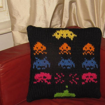 Superfast Retro Space Invaders Cushion