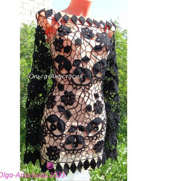 Black lace tunic Laura
