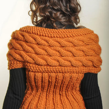Pullover Cable Vest Wrap