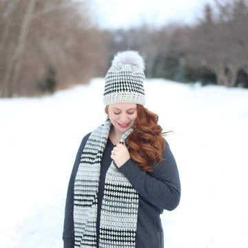 Prim Stripe Beanie + Scarf