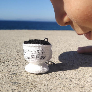 Cup of coffee key ring