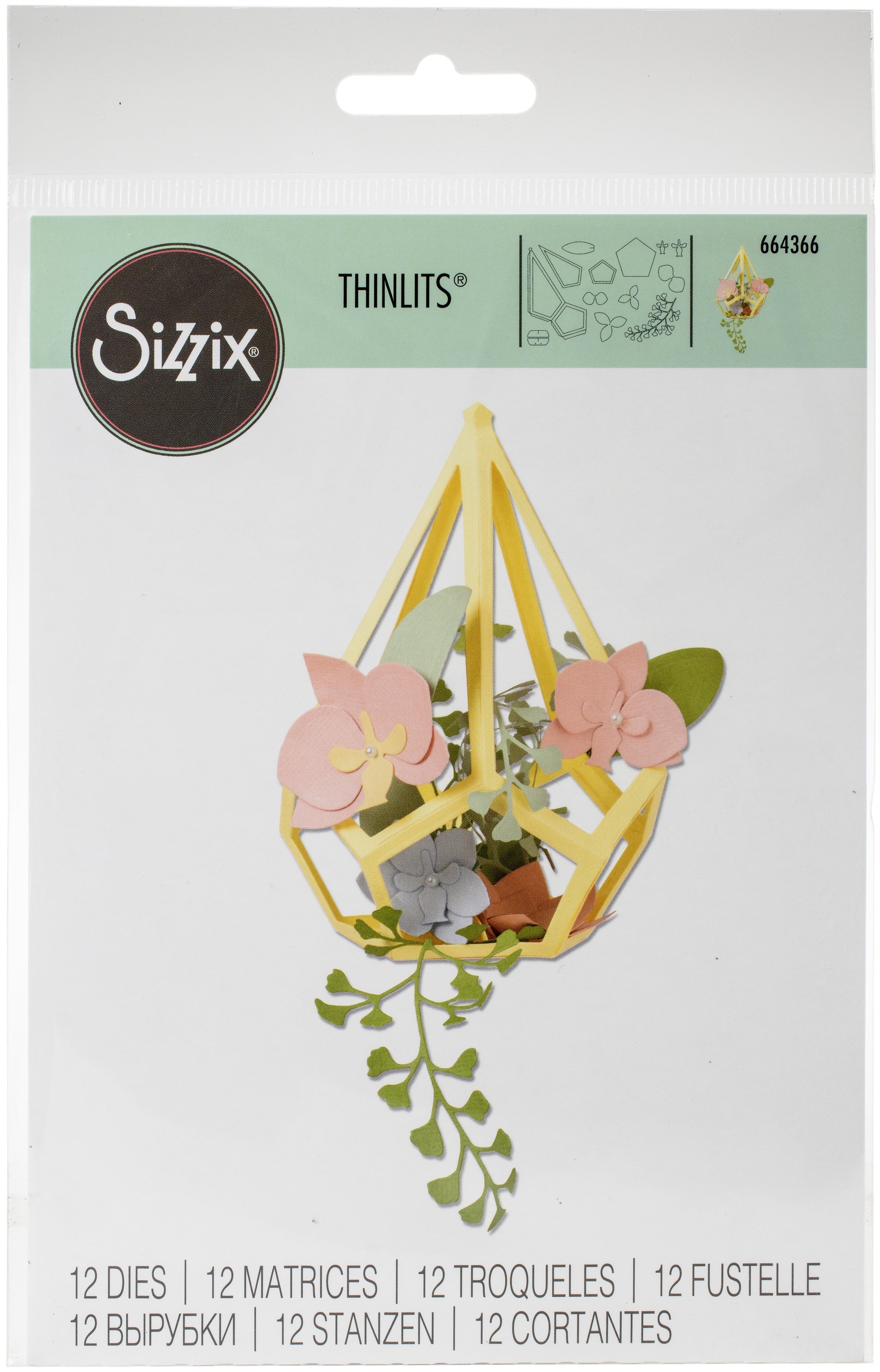 Sizzix Thinlits Dies 12/Pkg - Teardrop Terrarium