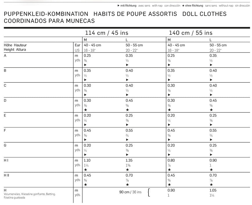 Burda Doll Clothes Sewing Pattern B8591 - Paper Pattern, Size ONE SIZE