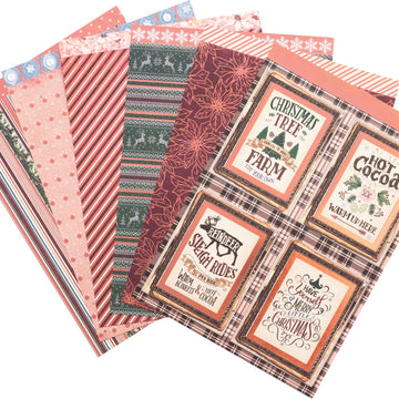 American Crafts BoBunny Single-Sided Paper Pad 6"X8" 36/Pkg - Christmas Treasures, 12 Designs/3 Each