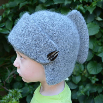 Felted knight helmet