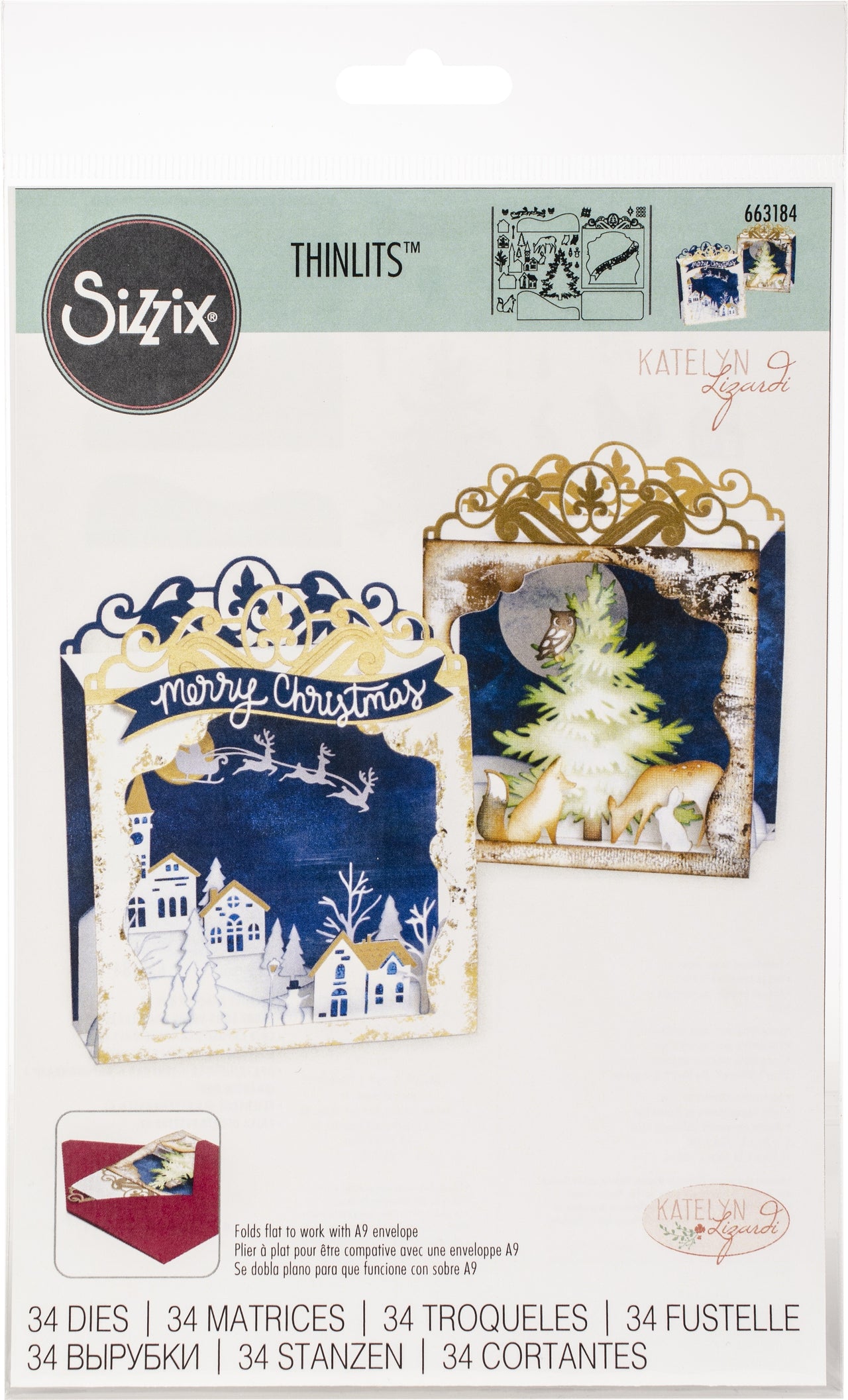 Sizzix Thinlits Dies By Katelyn Lizardi 2/Pkg - Holiday Shadow Box #2