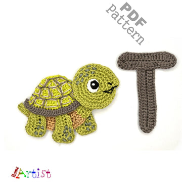 Crochet Animal Alphabet T Turtle pattern
